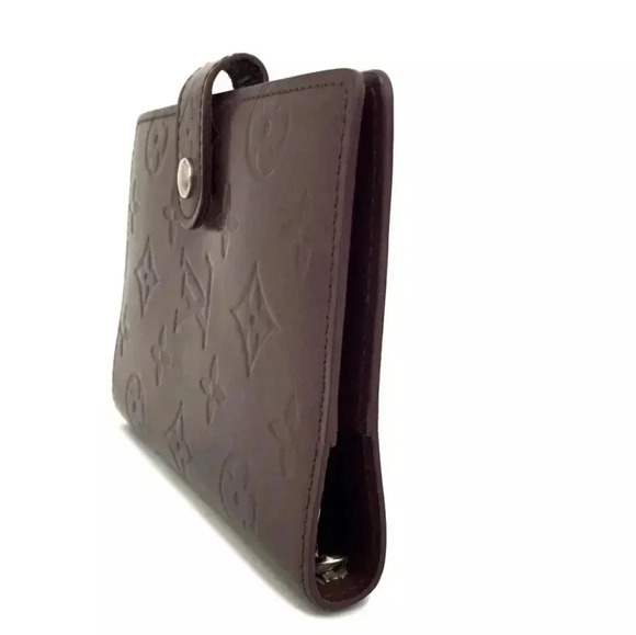 $119 Authentic Louis Vuitton Monogram Mat Agenda PM Notebook Cover Maroon FIRM - Picture 2 of 16